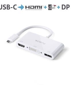 PureLink USB-C auf Multiport Adapter - iSerie - weiß - 0,10m