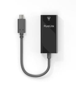 PureLink USB-C auf Ethernet Adapter - Gigabit 1000Mbps - iSerie - schwarz - 0,10