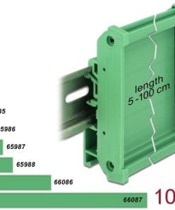 Delock Platinenhalterung für Hutschiene 100 cm lang