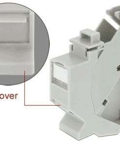 Delock Keystone Halterung für Hutschienen mit Staubschutz