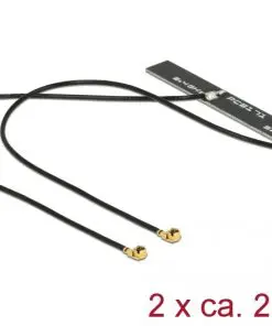 Delock WLAN 802.11 ac/a/h/b/g/n Doppelantenne 2 x MHF® I Stecker 3 - 5 dBi 2 x