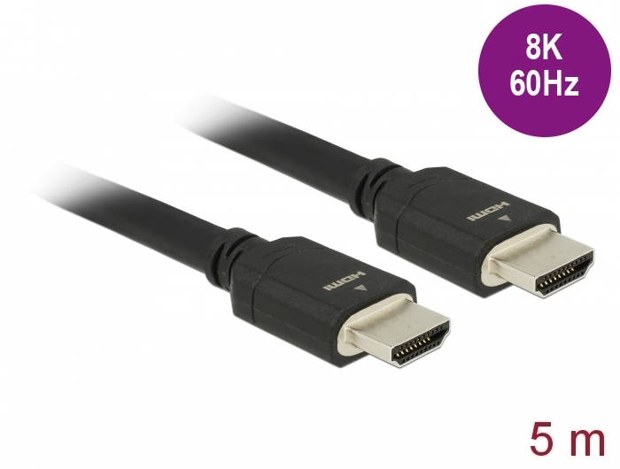 Delock High Speed HDMI Kabel 48 Gbps 8K 60 Hz 5 m Delock High Speed HDMI Kabel 48 Gbps 8K 60 Hz 5 m