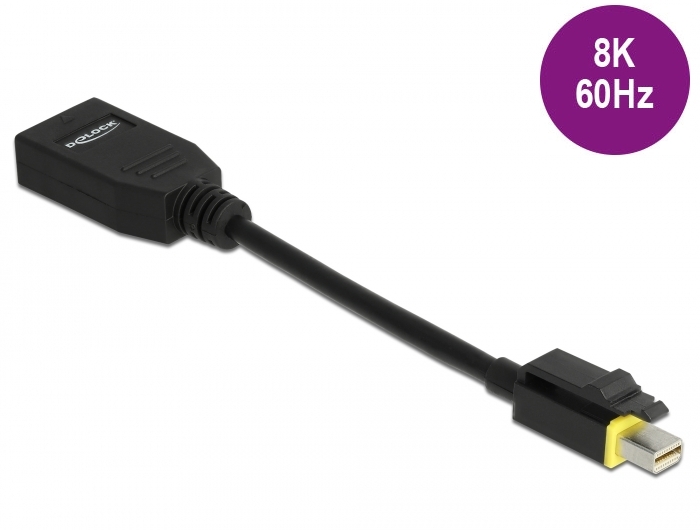 Delock Mini DisplayPort 1.4 zu DisplayPort Adapter mit Einrastfunktion 8K 60 Hz Delock Mini DisplayPort 1.4 zu DisplayPort Adapter mit Einrastfunktion 8K 60 Hz