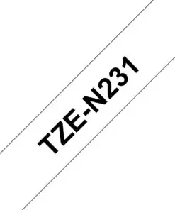Schriftband TZe-N231 (n. lam.) Schwarz auf Weiß BxL 12mm x 8m