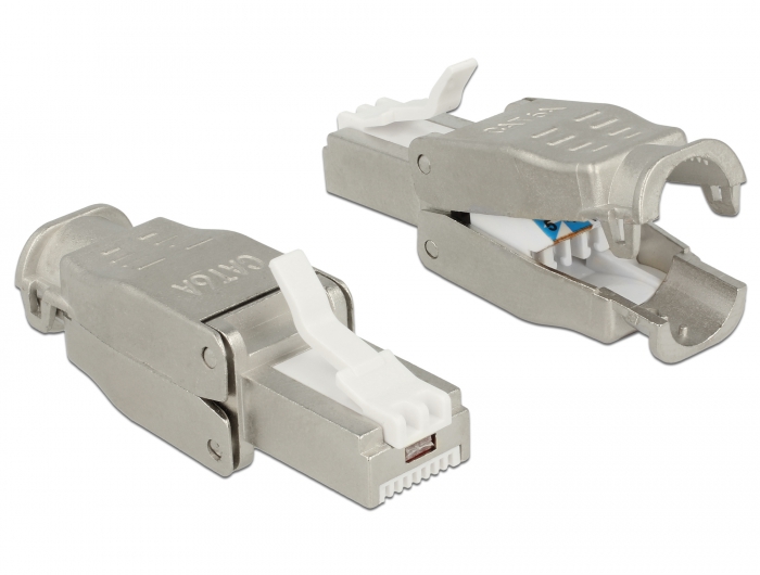 Delock RJ45 Stecker Cat.6A STP werkzeugfrei Delock RJ45 Stecker Cat.6A STP werkzeugfrei