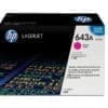 HP 643 LaserJet Verbrauchsmaterialien liefern schnell einfache und brillante Druckergebnisse. Der neue HP ColorSphere Toner optimiert zusammen mit dem Drucksystem die Qualität und Zuverlässigkeit – für höhere Produktivität und geringere Druckkosten.