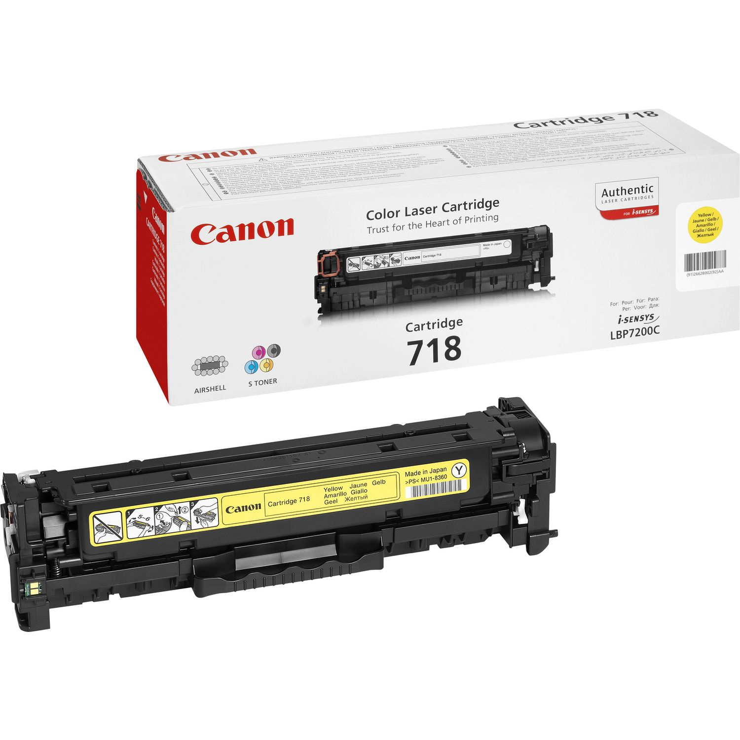 Canon Toner 718 gelb (ca. 2900 Seiten) Canon Toner 718 gelb (ca. 2900 Seiten)