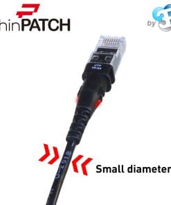 Patchsee Patchkabel ThinPatch UTP CAT 6a schwarz 0,9m