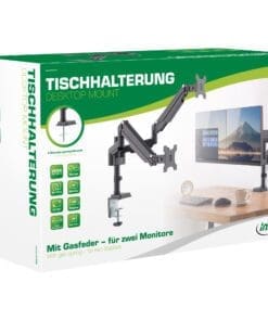 InLine® Tischhalterung mit Lifter, beweglich, für zwei Monitore bis 82cm (32"), max. 9kg – Bild 3
