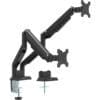 InLine® Tischhalterung mit Lifter und USB/Audio, beweglich, für zwei Monitore bis 81cm (32"), max. 9kg