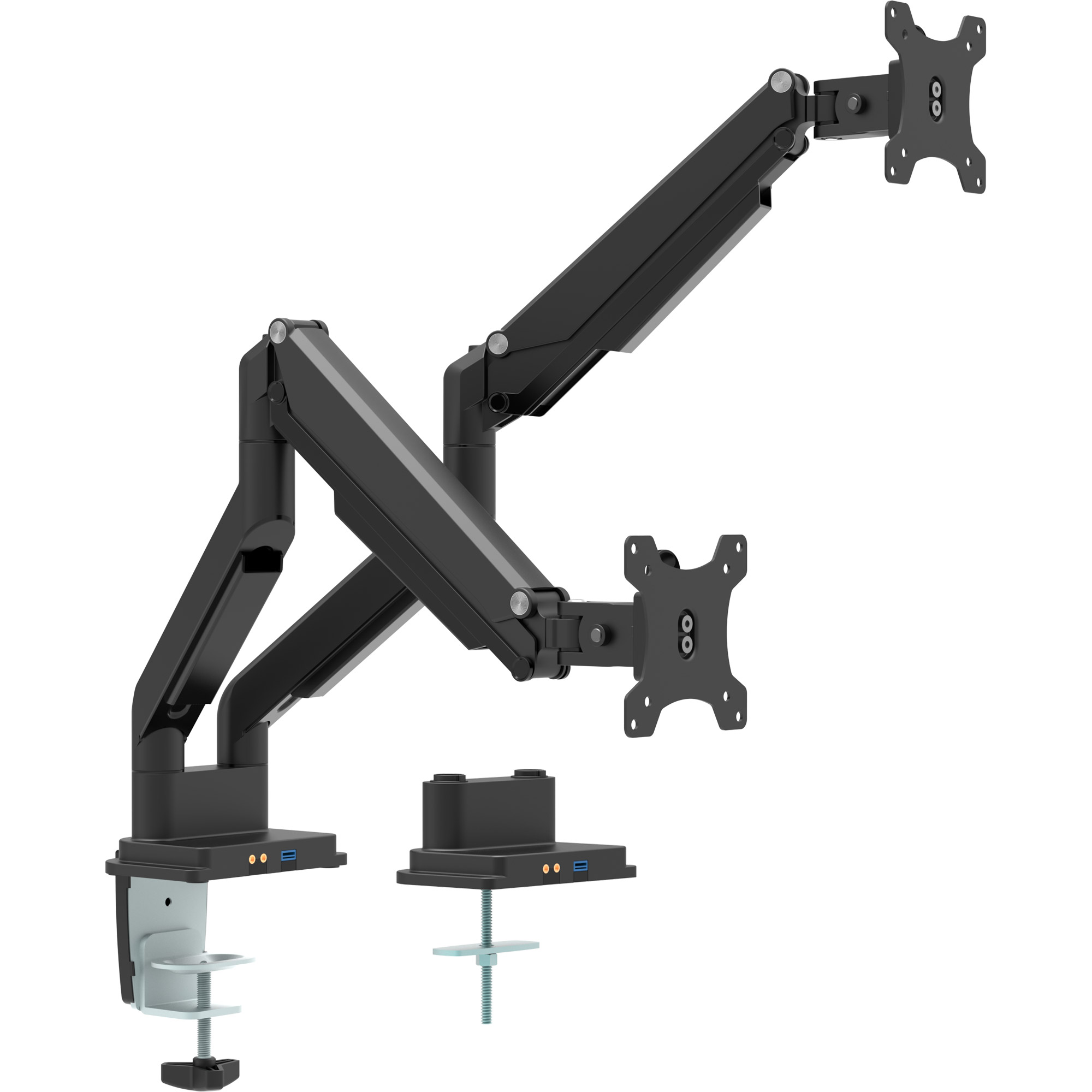 InLine® Tischhalterung mit Lifter und USB/Audio, beweglich, für zwei Monitore bis 81cm (32"), max. 9kg InLine® Tischhalterung mit Lifter und USB/Audio, beweglich, für zwei Monitore bis 81cm (32"), max. 9kg