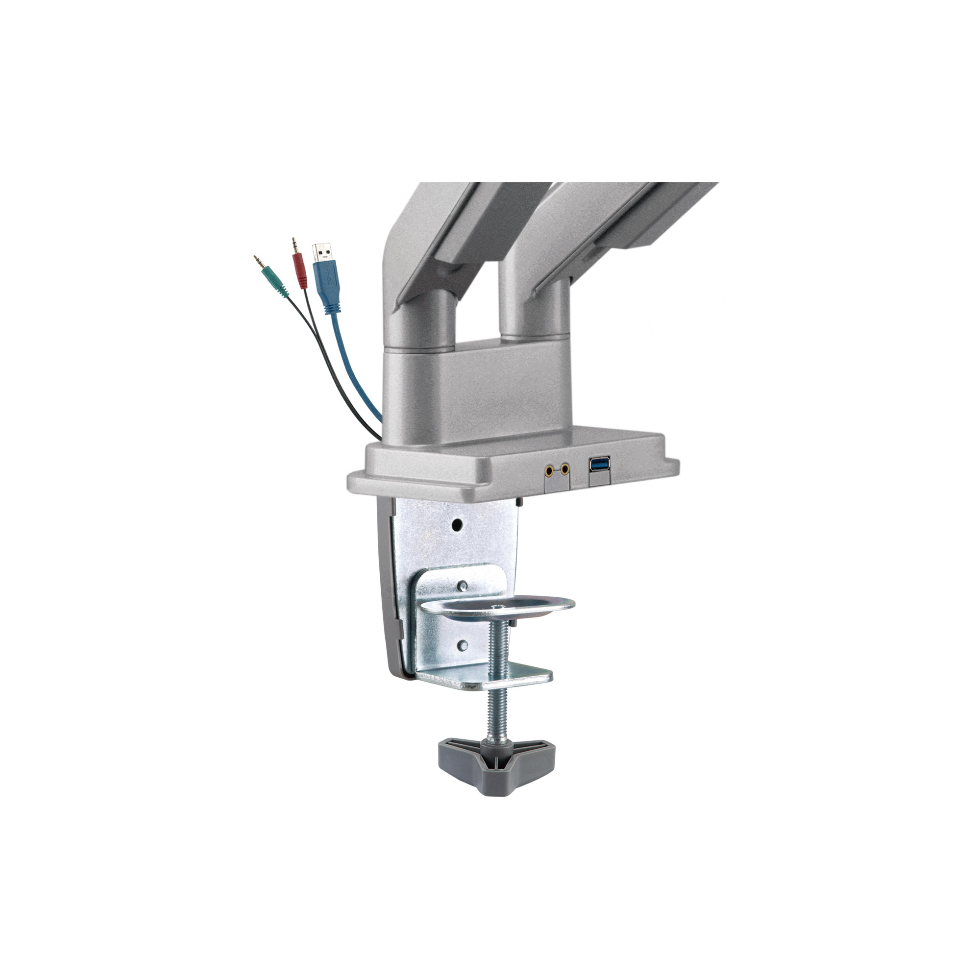 InLine® Tischhalterung mit Lifter und USB/Audio, beweglich, für zwei Monitore bis 81cm (32"), max. 9kg InLine® Tischhalterung mit Lifter und USB/Audio, beweglich, für zwei Monitore bis 81cm (32"), max. 9kg – Bild 9