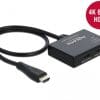 Delock HDMI Splitter 1 x HDMI in > 2 x HDMI out 4K 60 Hz