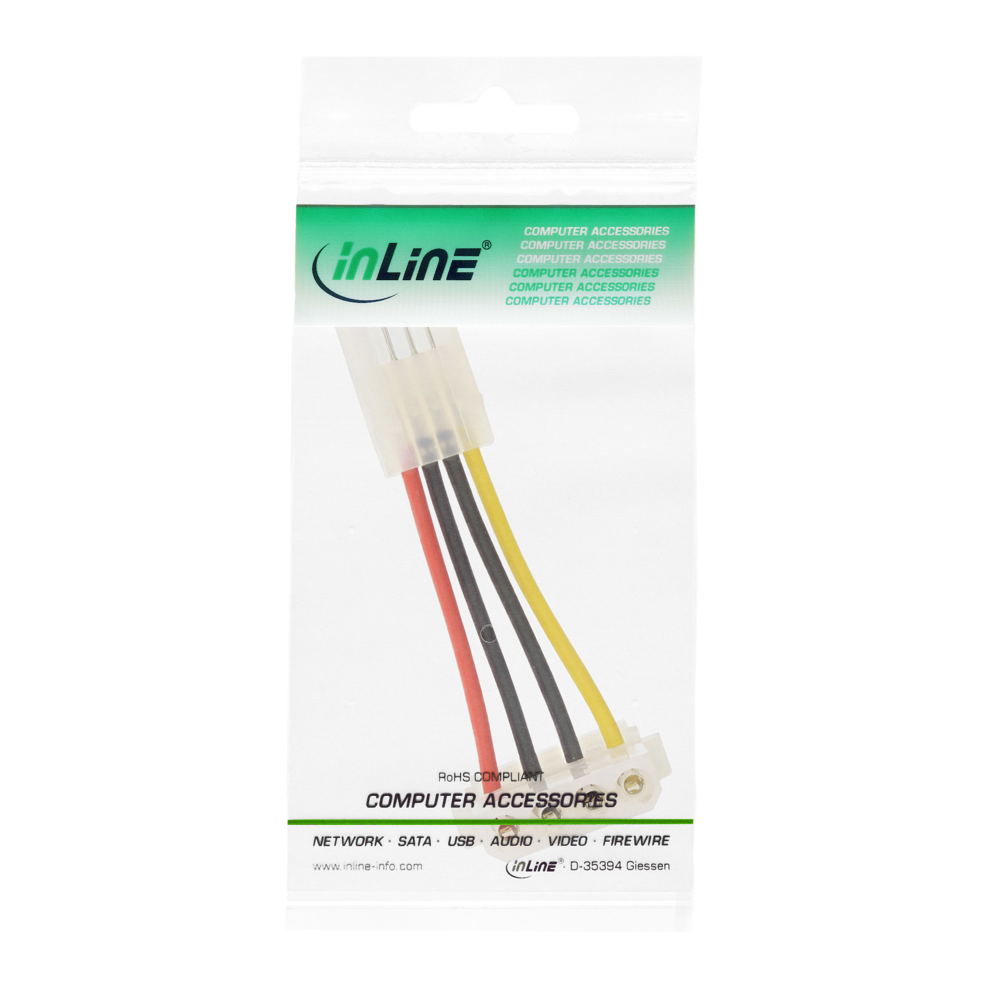 InLine® Stromadapter, 8,89cm (3,5") Buchse zu 13,34cm (5,25") Stecker gewinkelt, 6cm InLine® Stromadapter, 8,89cm (3,5") Buchse zu 13,34cm (5,25") Stecker gewinkelt, 6cm – Bild 3