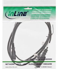 Alternative view of InLine® Netzkabel, Netzstecker England auf Euro 8 C7 Stecker, 1,8m, schwarz