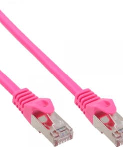 InLine® Patchkabel, SF/UTP, Cat.5e, pink, 0,25m, pink