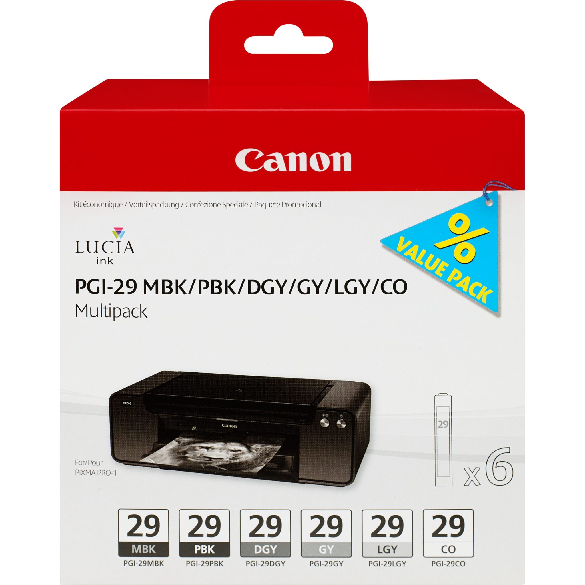 Canon Tintenpatronen PGI-29 Multipack (6 Farben) Canon Tintenpatronen PGI-29 Multipack (6 Farben)