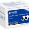 Epson Toner S050751 Doppelpack AL-C300 Schwarz Toner Cartridge Black (C13S050750)