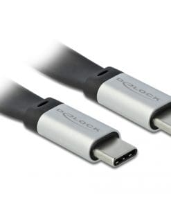 Delock USB 3.2 Gen 2 FPC Flachbandkabel USB Type-C zu USB Type-C 22 cm PD 3 A