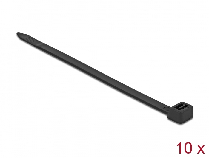 Delock Kabelbinder L 500 x B 8,8 mm 10 Stück schwarz Delock Kabelbinder L 500 x B 8,8 mm 10 Stück schwarz