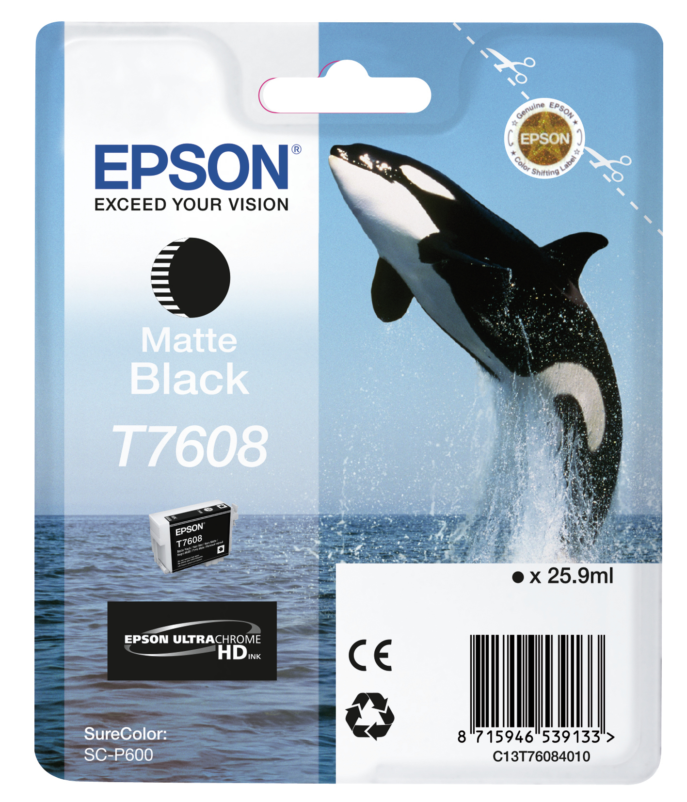 Epson Tintenpatrone T7608 matt Schwarz (26 ml) Epson Tintenpatrone T7608 matt Schwarz (26 ml)