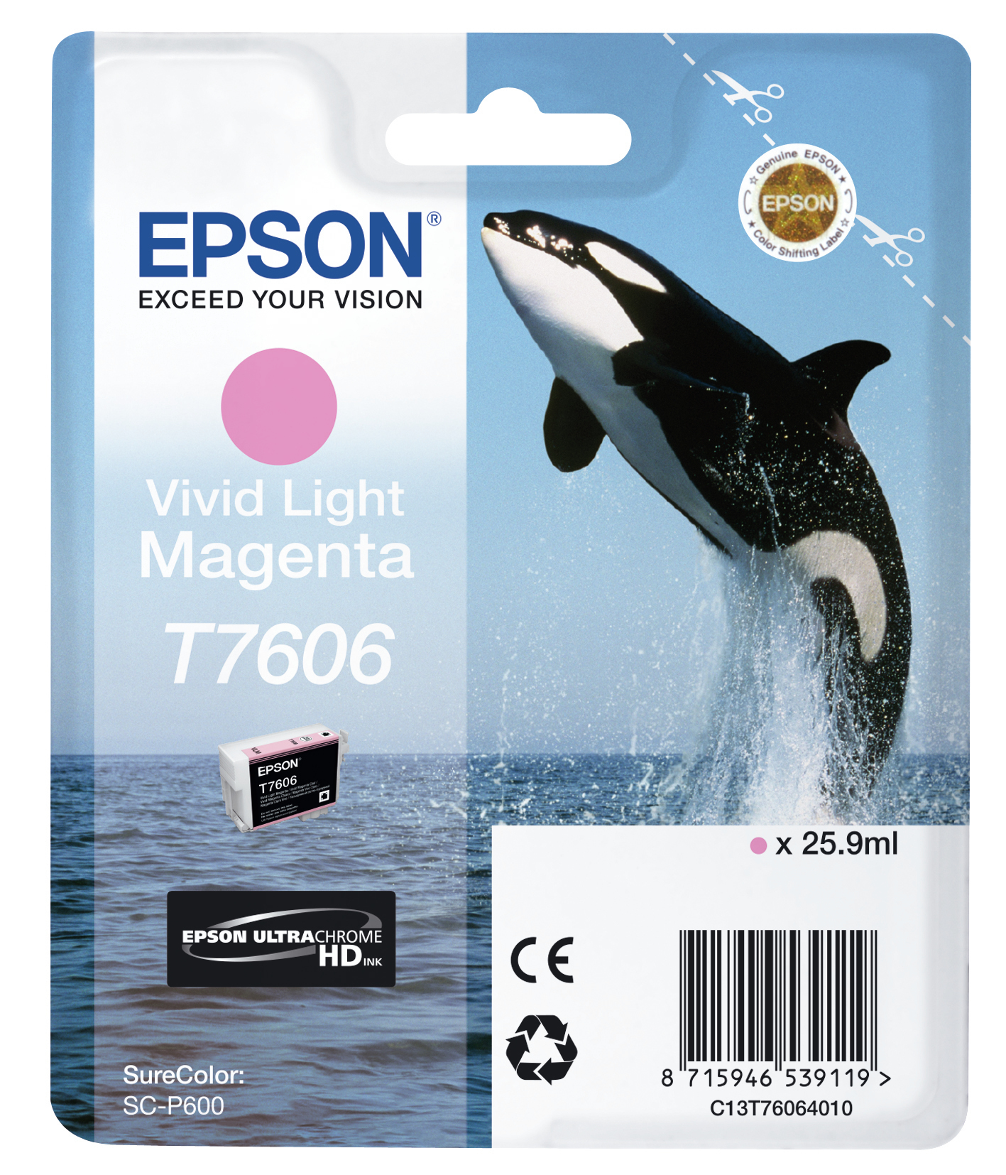 Epson Tintenpatrone T7606 vivid hell Magenta (26 ml) Epson Tintenpatrone T7606 vivid hell Magenta (26 ml)