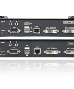 Alternative view of ATEN KE6922T 2K DVI-D Dual-Link KVM over IP Sender mit Dual SFP & PoE