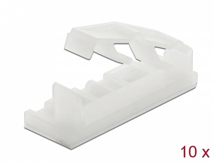 Delock Flachbandkabelhalter Verschlussclip selbstklebend schraubbar 10 Stück Delock Flachbandkabelhalter Verschlussclip selbstklebend schraubbar 10 Stück