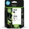 HP 304 2er-Pack Schw./Cyan/Magenta/Gelb Original Tintenpatrone Ideal für Kunden mit hohem Farbdruckvolumen – ob im privaten Bereich, im Home-Office, in kleinen Unternehmen oder in Arbeitsgruppen kleiner und mittlerer Unternehmen.<br><br>Mehr drucken heißt mehr sparen – und zwar ohne Einbußen beim zuverlässigen, stressfreien Druckbetrieb mit Original HP. Neue HP Color LaserJet 3er-Packs – entwickelt für Geschäftsdrucke in Fotoqualität bei großen Volumen – sind eine komfortable und hochwertige Option.