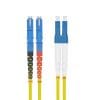 9/125 µm, Singlemode , OS2-Faser für 10 Gigabit/s , E2000® (LSH) Duplex St. an LC Duplex St. , Farbe: gelb , 20 Jahre Garantie