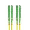 9/125 µm, Singlemode , OS2-Faser für 10 Gigabit/s , E2000® APC 8° (LSH) Duplex St. an E2000® APC 8° (LSH) Duplex St. , Farbe: gelb , 20 Jahre Garantie
