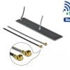 Delock WLAN 802.11ac/ax/a/h/b/g/n Doppelantenne 2 x MHF Stecker 2,2 4,0 dBi omnidirektional mit Kippgelenk schwarz