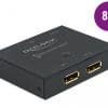 Delock DisplayPort 2 - 1 Umschalter bidirektional 8K 30 Hz