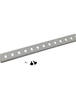 helos LWL 19" Breakoutbox Frontplatte 12-Fach Blende unbestückt, grau