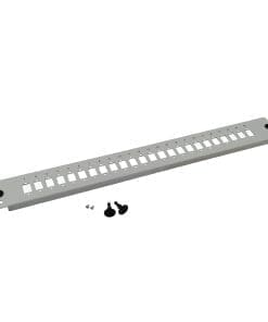 helos LWL 19" Breakoutbox Frontplatte 24-fach Blende unbestückt, grau