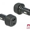 Delock Kfz Ladeadapter USB Type-C PD 3.0 und USB Typ-A mit 63 W und USB Stromversorgung