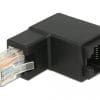 Delock Adapter RJ45 Stecker oben gewinkelt zu RJ45 Buchse Cat.6 UTP