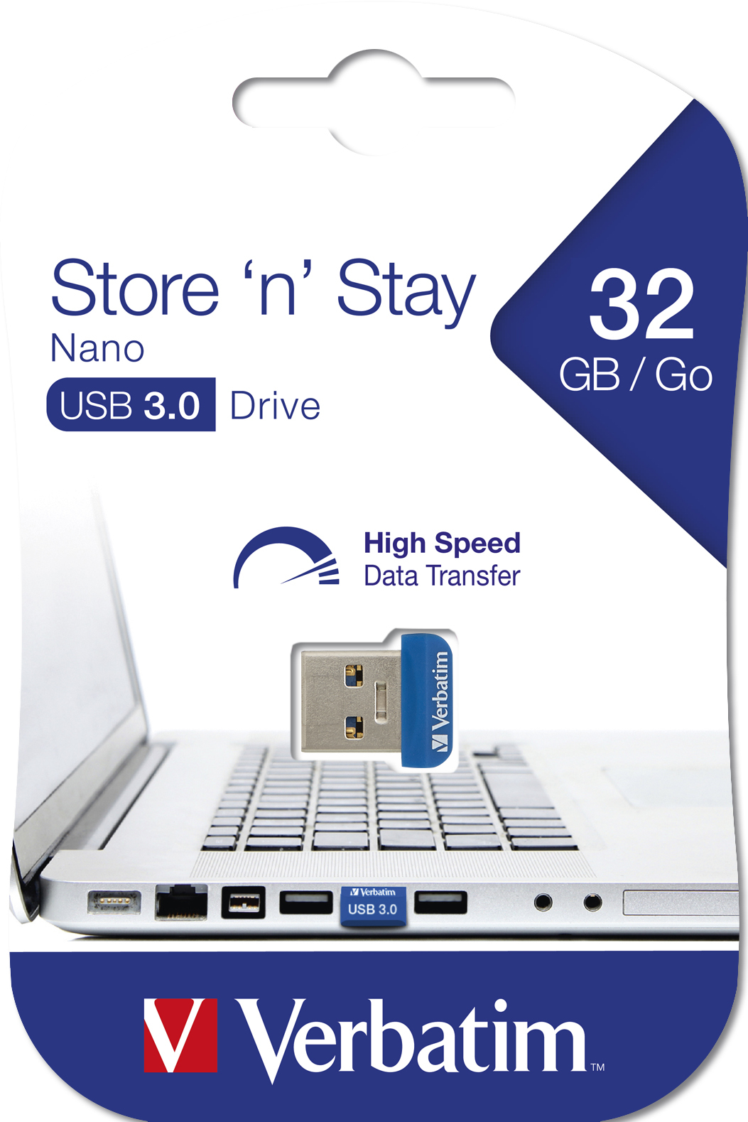 Verbatim Store 'n' Stay NANO - USB 3.0-Stick 32 GB - Blau Verbatim Store 'n' Stay NANO - USB 3.0-Stick 32 GB - Blau – Bild 5