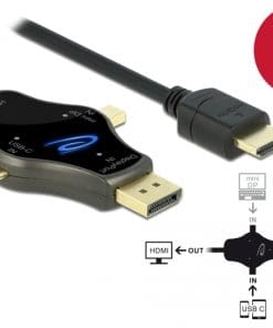 Delock 3 in 1 Monitorkabel mit USB-C/ DP / mini DisplayPort auf HDMI Ausgang