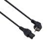 helos Netzanschlusskabel, Schutzkontaktstecker 90° auf C15, schwarz, 5,0m