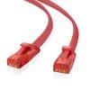 helos Patchkabel Cat.6 Ultraflach U/UTP AWG 32 rot 3,0m ultra flaches Patchkabel für Verwendung bei beschränkten Raumverhältnissen , Premium Qualtät , U/UTP, ungeschirmt , mit Rastnasenschutz , AWG 32 , Strapazierfähig , vergoldete Kontakte , 25 Jahre Garantie