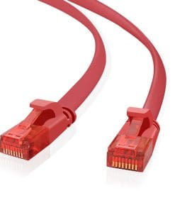 helos Patchkabel Cat.6 Ultraflach U/UTP AWG 32 rot 3,0m