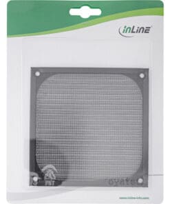 InLine® Lüftergitter, Aluminium Filter, 120x120mm, schwarz, schwarz – Bild 3