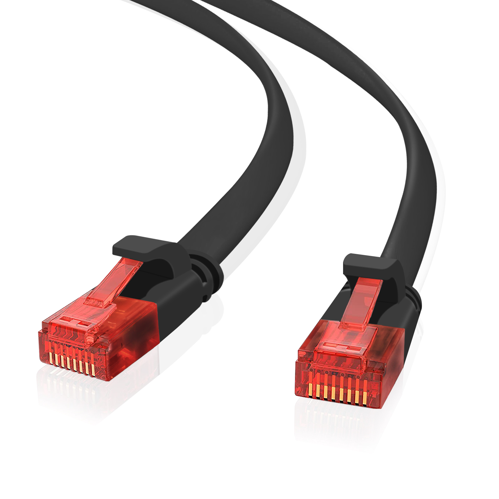 helos Patchkabel Cat.6 Ultraflach U/UTP AWG 32 schwarz 15,0m helos Patchkabel Cat.6 Ultraflach U/UTP AWG 32 schwarz 15,0m