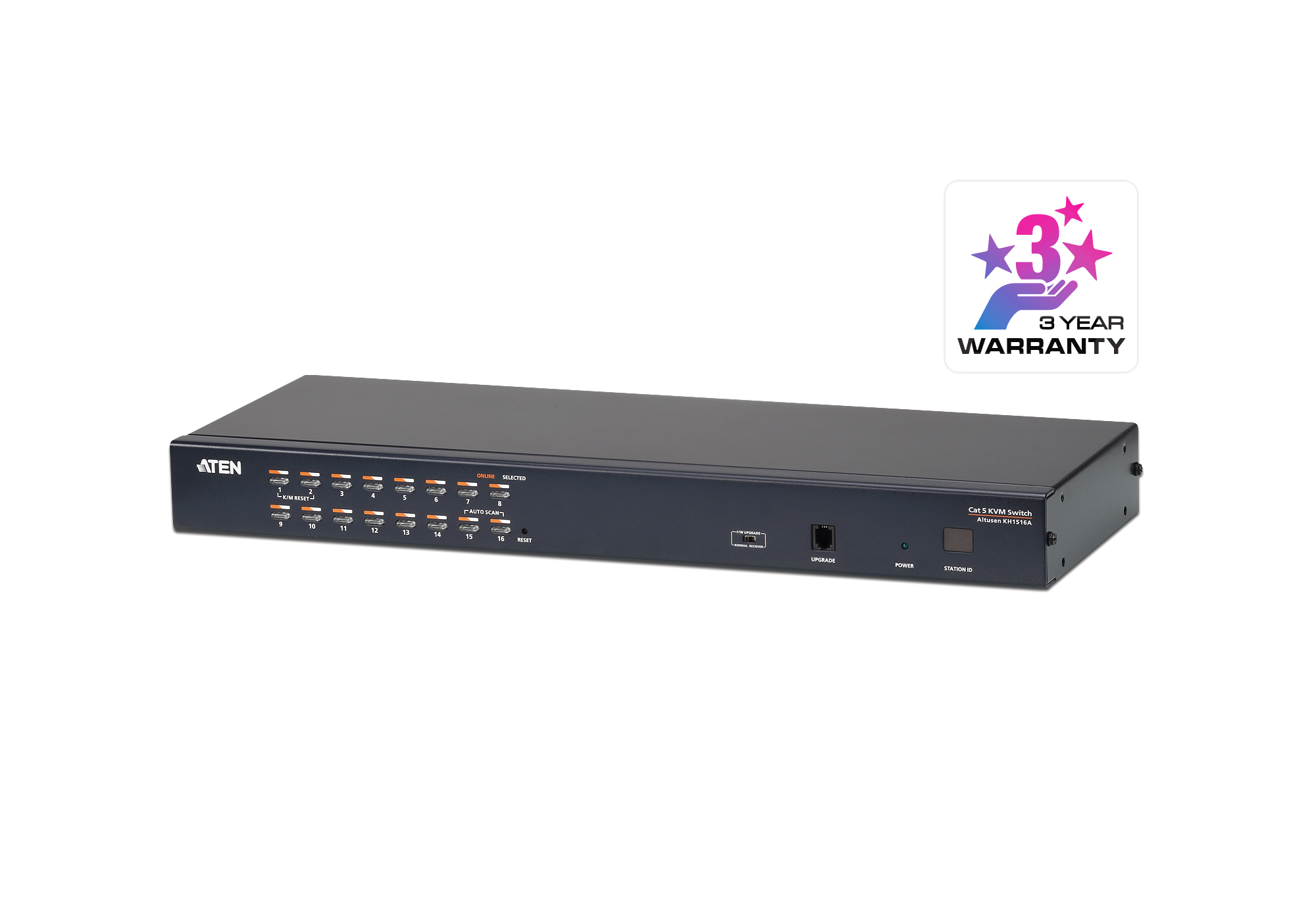 ATEN KH1516A, 16-Port Cat.5 KVM-Switch mit Daisy-Chain-Port, 19", 1HE ATEN KH1516A, 16-Port Cat.5 KVM-Switch mit Daisy-Chain-Port, 19", 1HE
