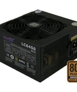 LC-Power LC6450 V2.3, ATX-Netzteil Super-Silent-Serie, 450W, 80+ BRONZE, schwarz