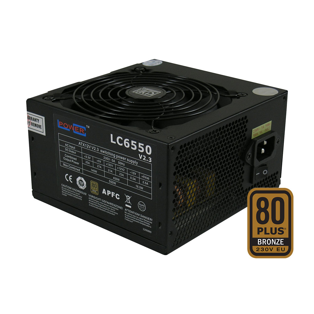 LC-Power LC6550 V2.3, ATX-Netzteil Super-Silent-Serie, 550W, 80+ BRONZE, schwarz LC-Power LC6550 V2.3, ATX-Netzteil Super-Silent-Serie, 550W, 80+ BRONZE, schwarz