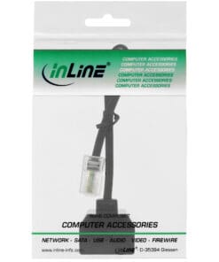 Alternative view of InLine® ISDN Verteiler 1x RJ45 St an 2x RJ45 Bu, (8P4C) mit 15cm Kabel, ohne Endwiderstände