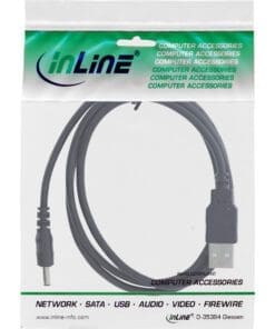 Alternative view of InLine® USB DC Stromadapterkabel, USB A Stecker zu DC 3,5x1,35mm Hohlstecker, schwarz, 3m