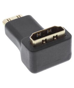 Alternative view of InLine® HDMI Adapter, HDMI A Buchse auf Mini HDMI C gewinkelt, 4K2K kompatibel, vergoldete Kontakte